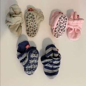 Set of 3 Zutano Cotton Baby Booties